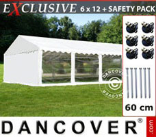 Partytent 6x12m PVC, Wit, Panorama